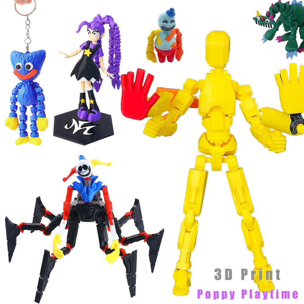 3D Poppy Playtime GrabPack ของเล่นข้อต่อที่สามารถเคลื่อนย้ายได้ Huggy Wuggy รุ่นจอแสดงผลสะสม