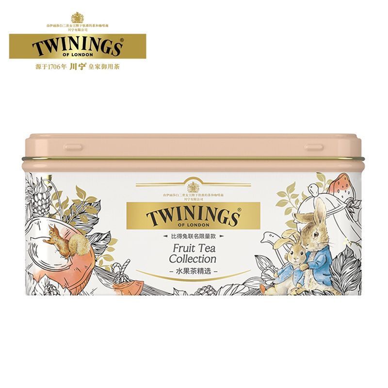 British Chuanning Peter Rabbit Fruit Tea Selected Peach Powder Tea Bag Box Twinings Tea Gift Box Tin