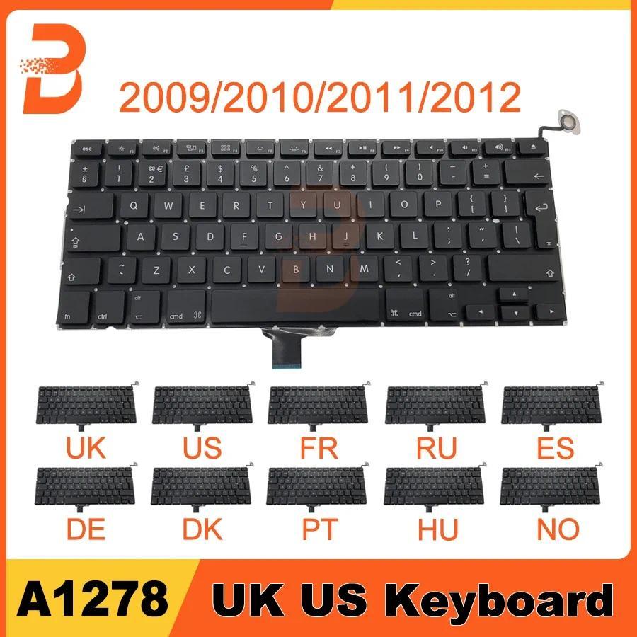 ใหม่ A1278 เปลี่ยนคีย์บอร์ดสําหรับ Macbook Pro 13 "A1278 คีย์บอร์ดประเทศไทย US UK สเปนฝรั่งเศส 2009-