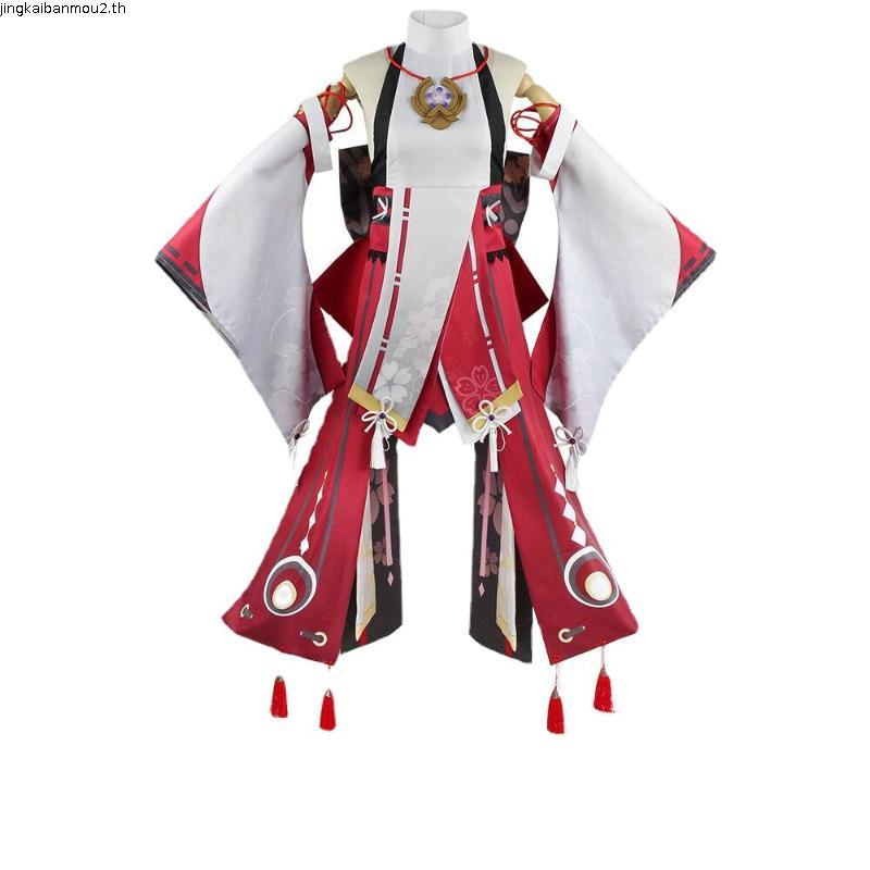 【ในสต็อก】ชุดคอสเพลย์อนิเมะ Genshin Impact HuTao cosplay สไตล์จีน สําหรับผู้หญิง