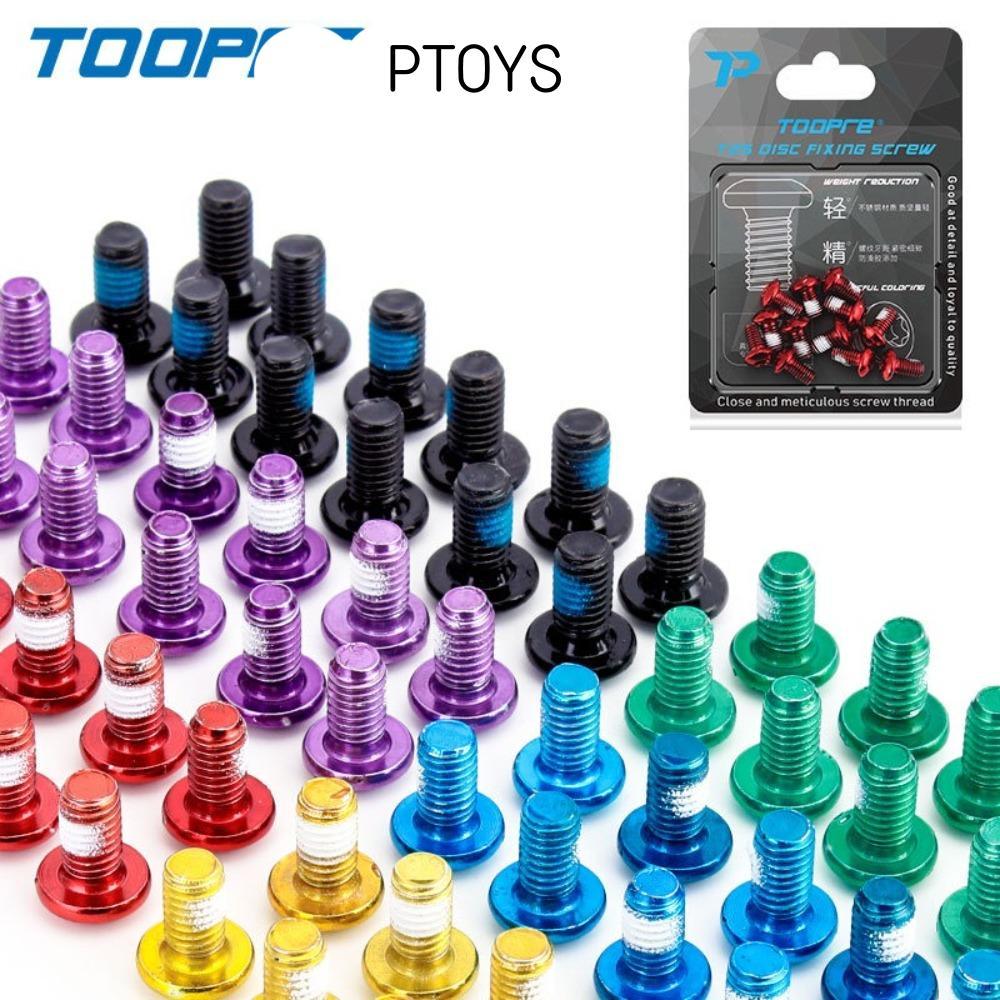 สกรูล้อจักรยาน PTOYS สแตนเลส T25 สำหรับดิสก์เบรก สำหรับการขับขี่และท่องเที่ยว