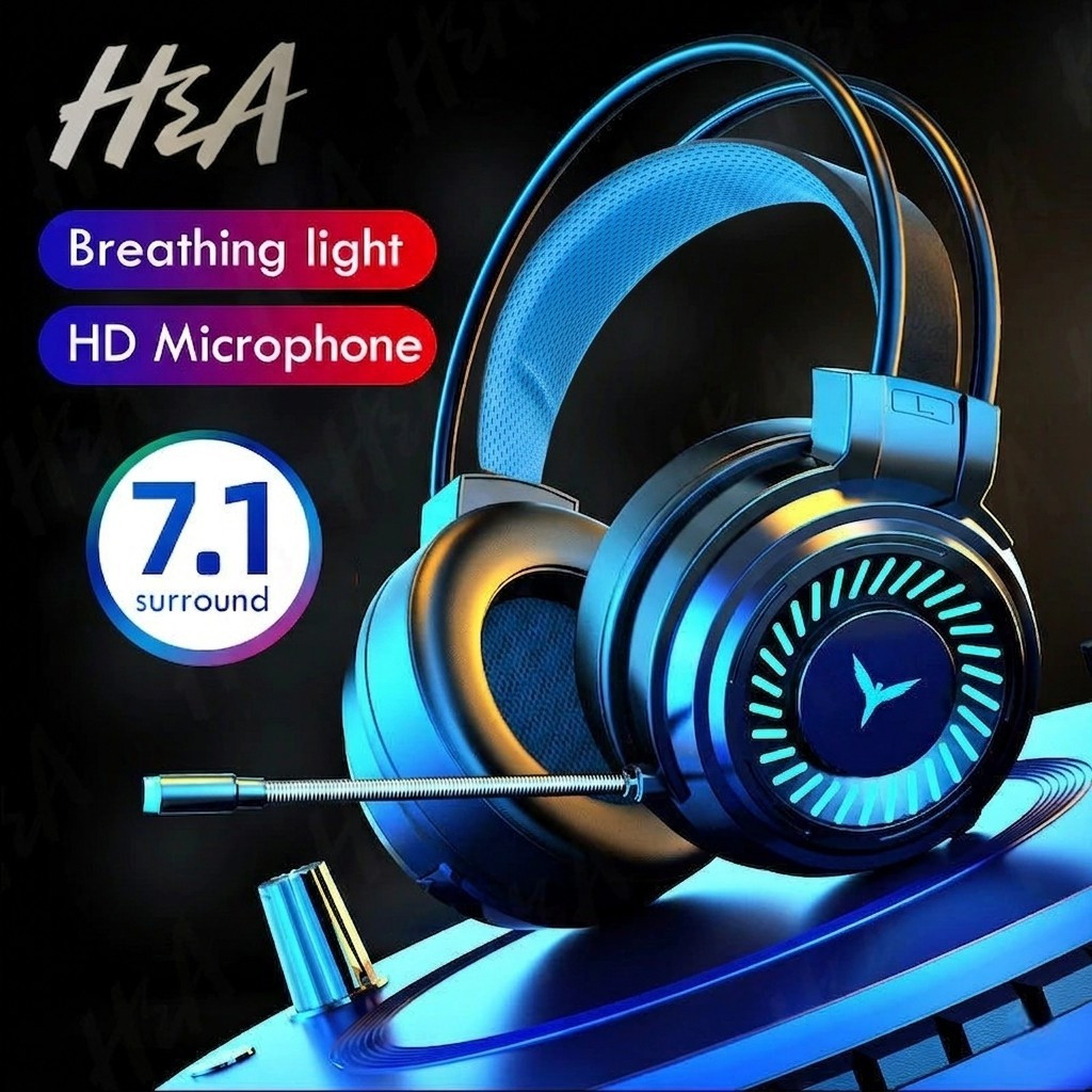 H&A Headset Gaming Wired Virtual Surround 7.1 RGB USB 2 Jack 3.5 mm - G58