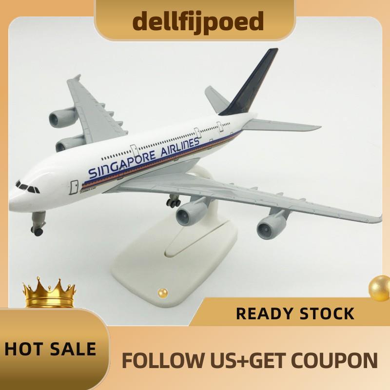 dellfijpoedAlloy A380 เครื่องบินรุ่น 1/400 Scale Replica เครื่องบินของเล่นเครื่องบินสําหรับคอลเลกชัน
