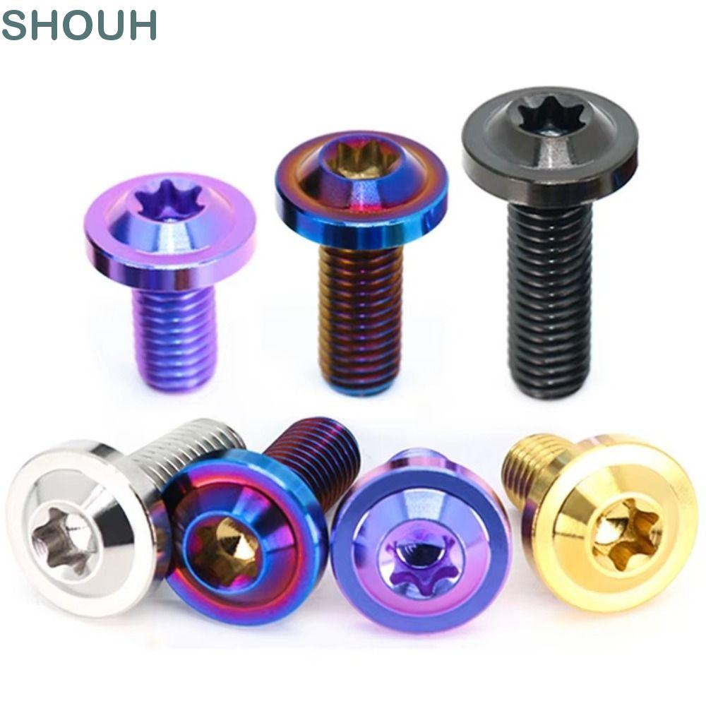 สกรูหัว Torx SHOUH พร้อมหัว Torx M6x10 สลักเกลียวไทเทเนียม คุณภาพสูง M6x20 M6x15 สกรูไทเทเนียม