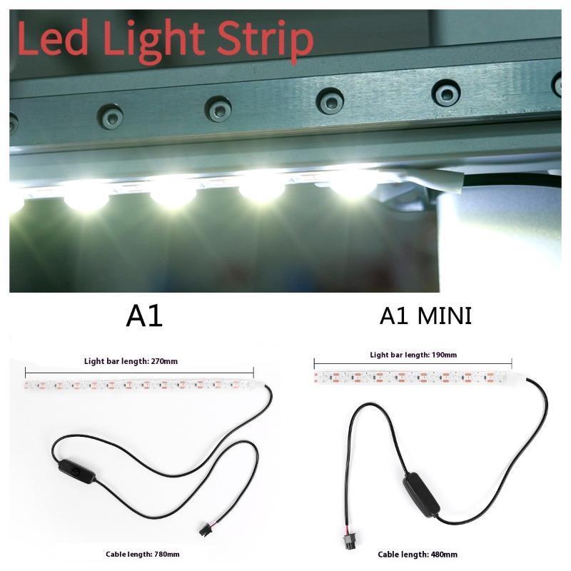 KILIG อัพเกรดไฟ Led Strip สําหรับ Bambu Lab A1/A1mini Ra95 เติมแสง 24V แสงสีขาว Super Bright สําหรับ Babambulab 3D เครื่องพิมพ์อุปกรณ์เสริม TH