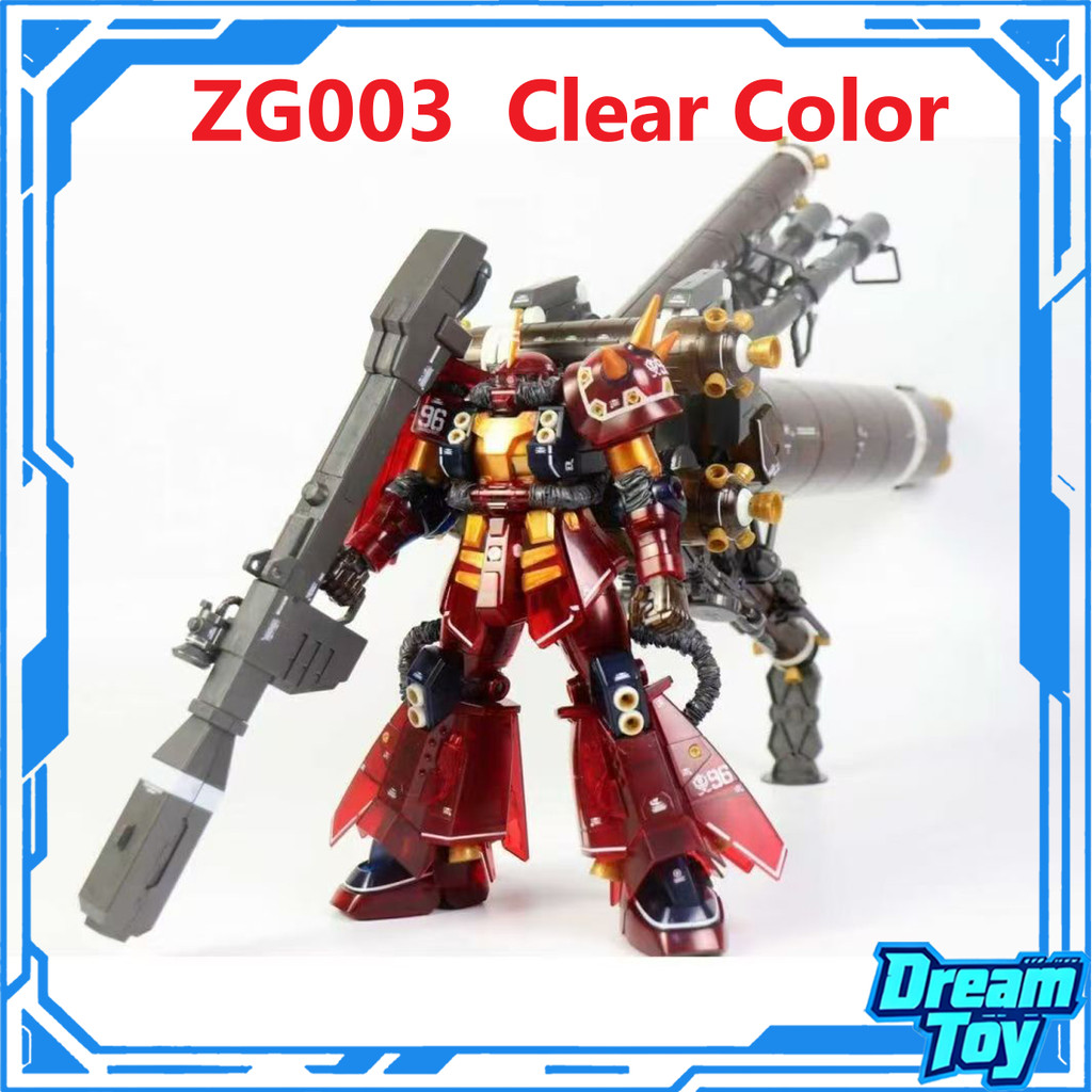 LEEN PHYCHO Zaku Clear Color ZG001 MG Ver.ka ZEON 1/100 Scale (แจกสติ๊กเกอร์น้ํา + ขาตั้งโมเดล) Asse
