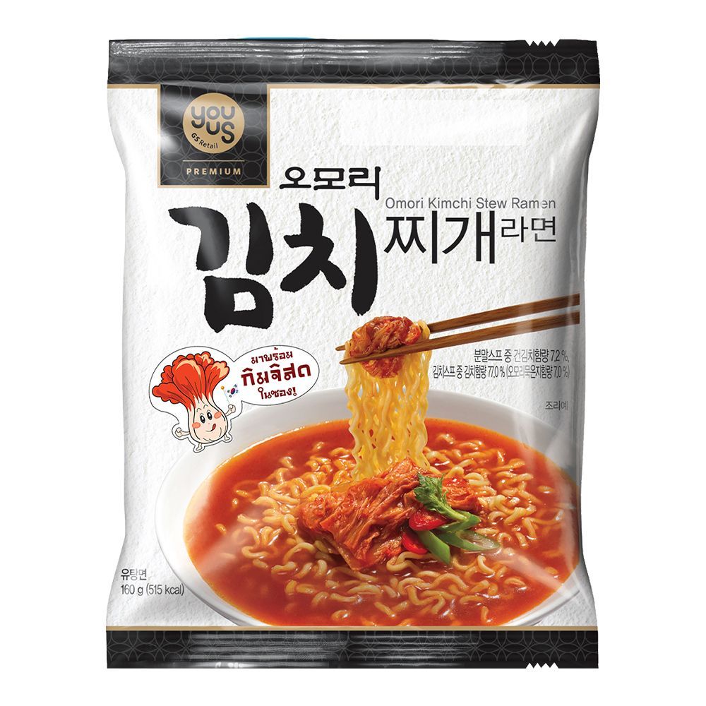 ยูอัส โอโมริ กิมจิ สตูว์ ราเมน 160 ก. YOUUS OMORI KIMCHI STEW RAMEN 160G.