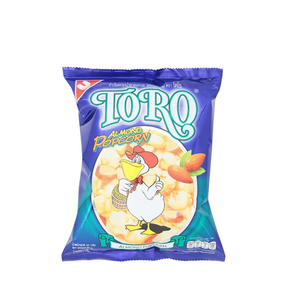 [สินค้าส่งด่วน] โตโรข้าวโพดอบเนย อัลมอนด์ 60ก. TORO ALMOND POPCORN 60G.