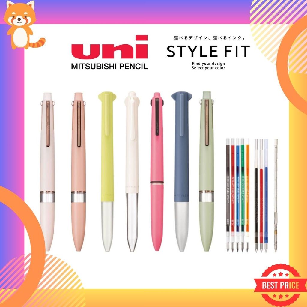 ปลอก ปากกา Uni Style Fit 3in1 หมึกหลายสีในด้ามเดียว หมึกเจล นำเข้าจากญี่ปุ่น ปลอกปากกา สไตล์ฟิต
