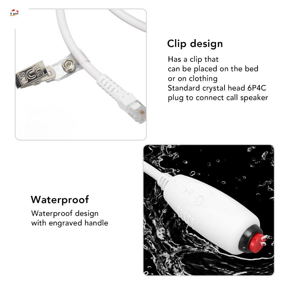 REPKGTH เปลี่ยนสายพยาบาล, ปลั๊ก 6P4C คริสตัลหัวพยาบาลสาย, สากล 9.8ft Call Switch Cable Healthcare Fa
