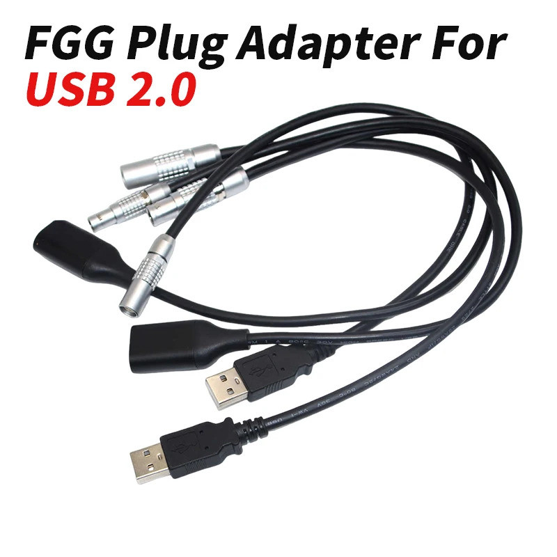 เข้ากันได้กับ LEMO FGG PHG 00B 0B 1B 4Pin Aviation Plug Socket Adapter FGG 4 Core to USB2.0 สายเชื่อ