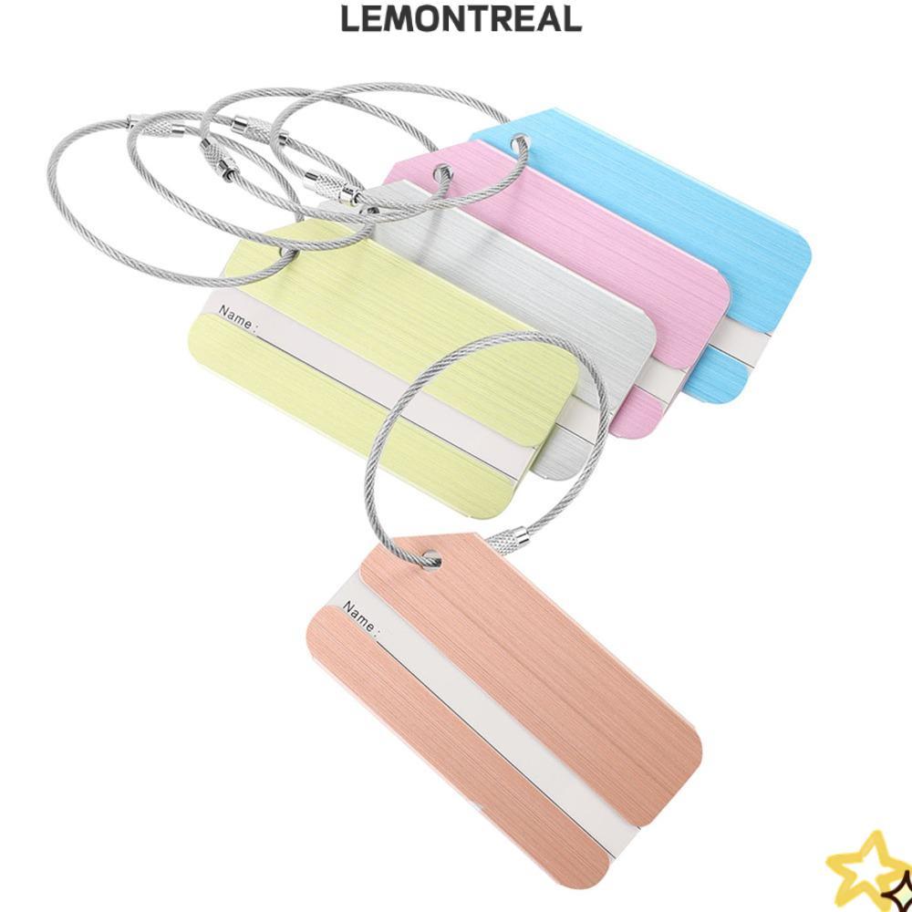LEMONTREAL 10 ชิ้น Baggage แท็ก,อลูมิเนียมแบบพกพา Baggage กระเป๋าเดินทางแท็ก, ทนทานสีสันป้องกันความเ