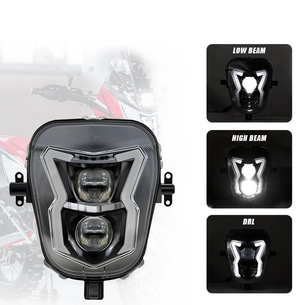 สําหรับไฟหน้ารถจักรยานยนต์ฮอนด้า LED พร้อม DRL CRF450L CRF450XR CRF 450XR 450L 2019-2020 Dirt Bike E
