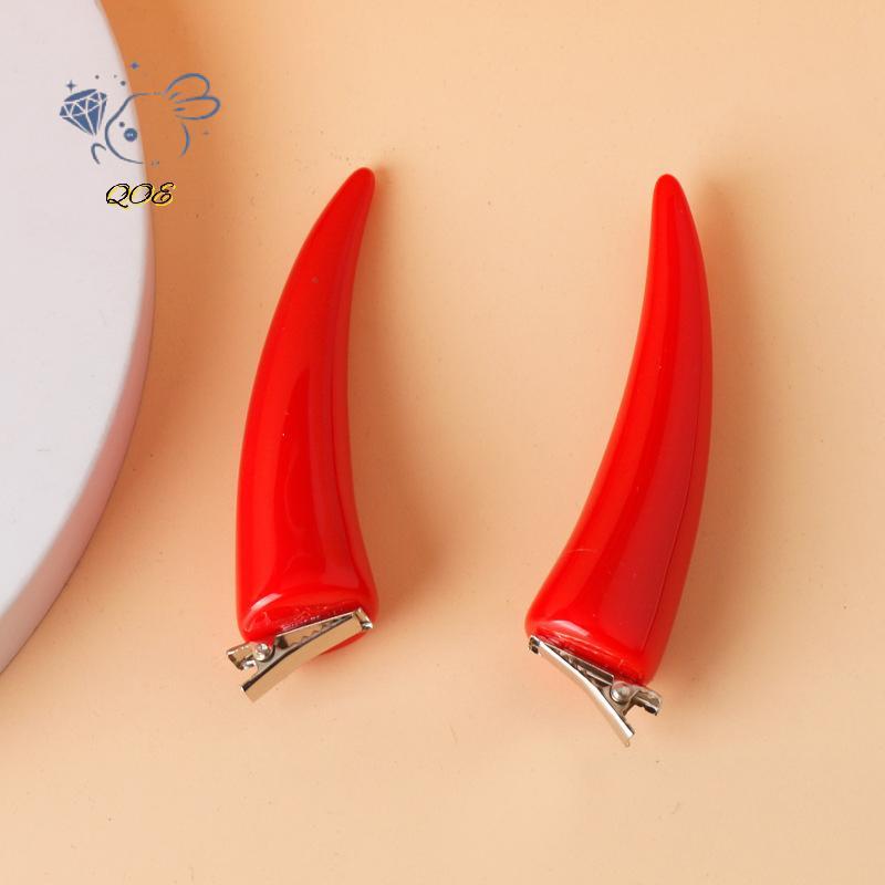 [QOE] Anime Chainsaw Man Power Headwear กิ๊บติดผมคอสเพลย์ปีศาจ PVC Horn Hairpin Prop ฮาโลวีน VN