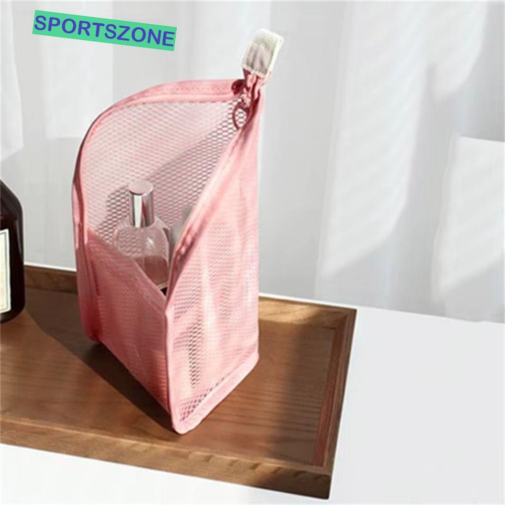 SPORTSZONE กระเป๋าเครื่องสําอาง PVC,ความจุขนาดใหญ่กันน้ําแปรงสีฟันแป้งกระเป๋า,อเนกประสงค์แนวตั้งออกแบบStand UpซิปปิดกรณีความงามแบบพกพาTravel Storage