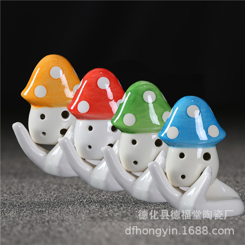 เห็ด Ocarina หกหลุมการ์ตูน Ocarina เครื่องดนตรี Ocarina 6 หลุมเริ่มต้น Introduc
