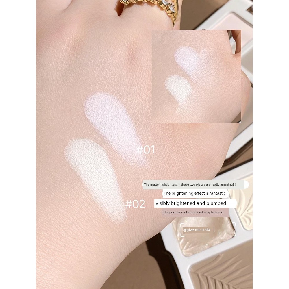 คอนทัวร์ คอนทัวร์หน้า Sweet Mint Four-Color Contouring Palette-Body Palette Matte Brightening Highli