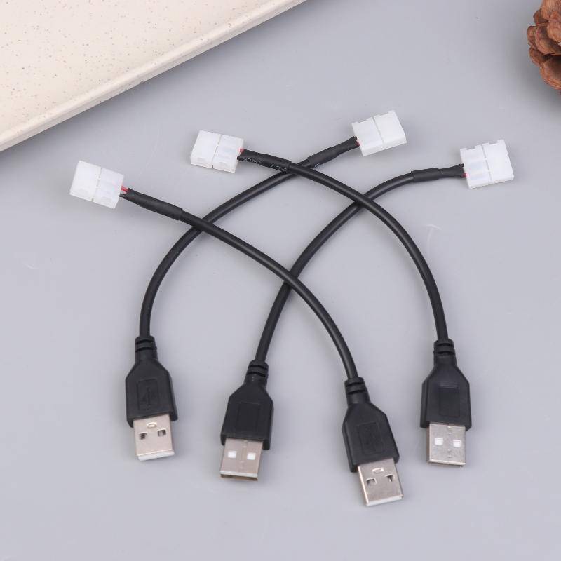 Lanf 5/10 ชิ้นสาย USB Connector 2pin 8 มิลลิเมตร/10 มิลลิเมตรเชื่อมฟรี LED Strip Connector LED ริบบิ้น Strip Light Adaptor EN ราคา ถูกที่สุด ดีลบีเคเค รูปภาพหลัก