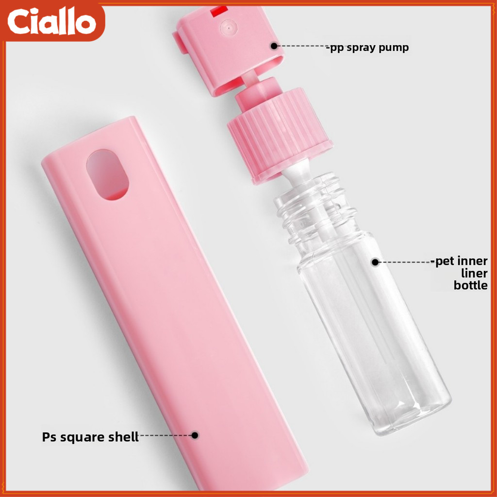 CIALLO ขวดสเปรย์ทรงสี่เหลี่ยม 10 มล., เครื่องฉีดน้ําน้ําหอมรีฟิล, เครื่องพ่นละอองละเอียดแบบพกพาสําหรับดูแลช่องปาก, น้ํายาฆ่าเชื้อและเดินทางใช