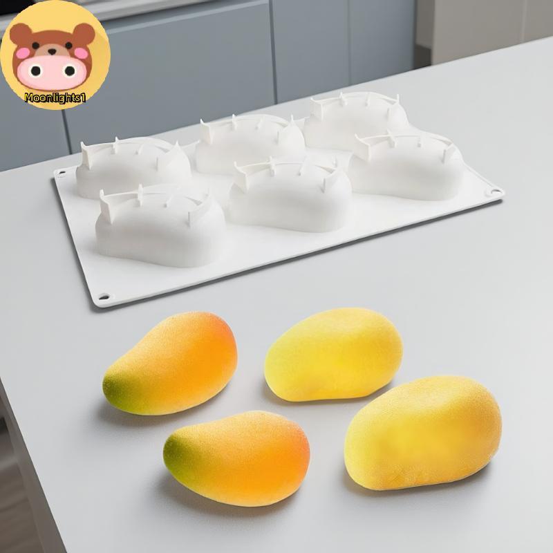 Moonlights1 3D Mango Design แม่พิมพ์เค้กซิลิโคน Party Pastry Bakeware ผลไม้มูสเค้ก Mould ครัวเกรดอาห