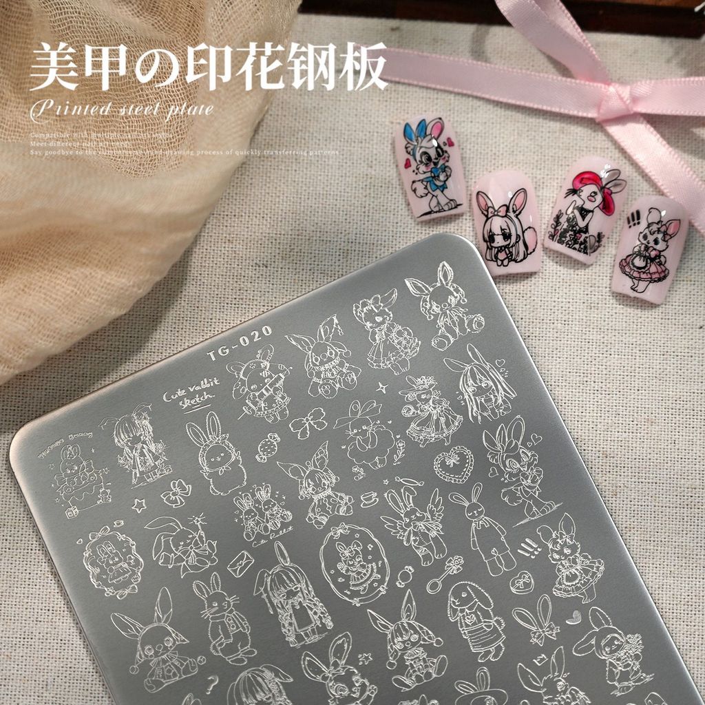 [Meow.sensei] TENSOR แผ่นพิมพ์เล็บข้ามพรมแดนอะนิเมะแผ่นเหล็กการ์ตูนสแตนเลสการพิมพ์แผ่นเหล็กโอน TG-02