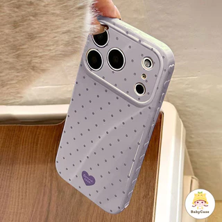 เคสไอโฟน17 สำหรับ IPhone 15 12 16 13 11 14 17 Pro Max 16 7 15 8 14 Plus XR XS X Max AIR SE เคสโทรศัพท์ลายจุดและหัวใจสี่