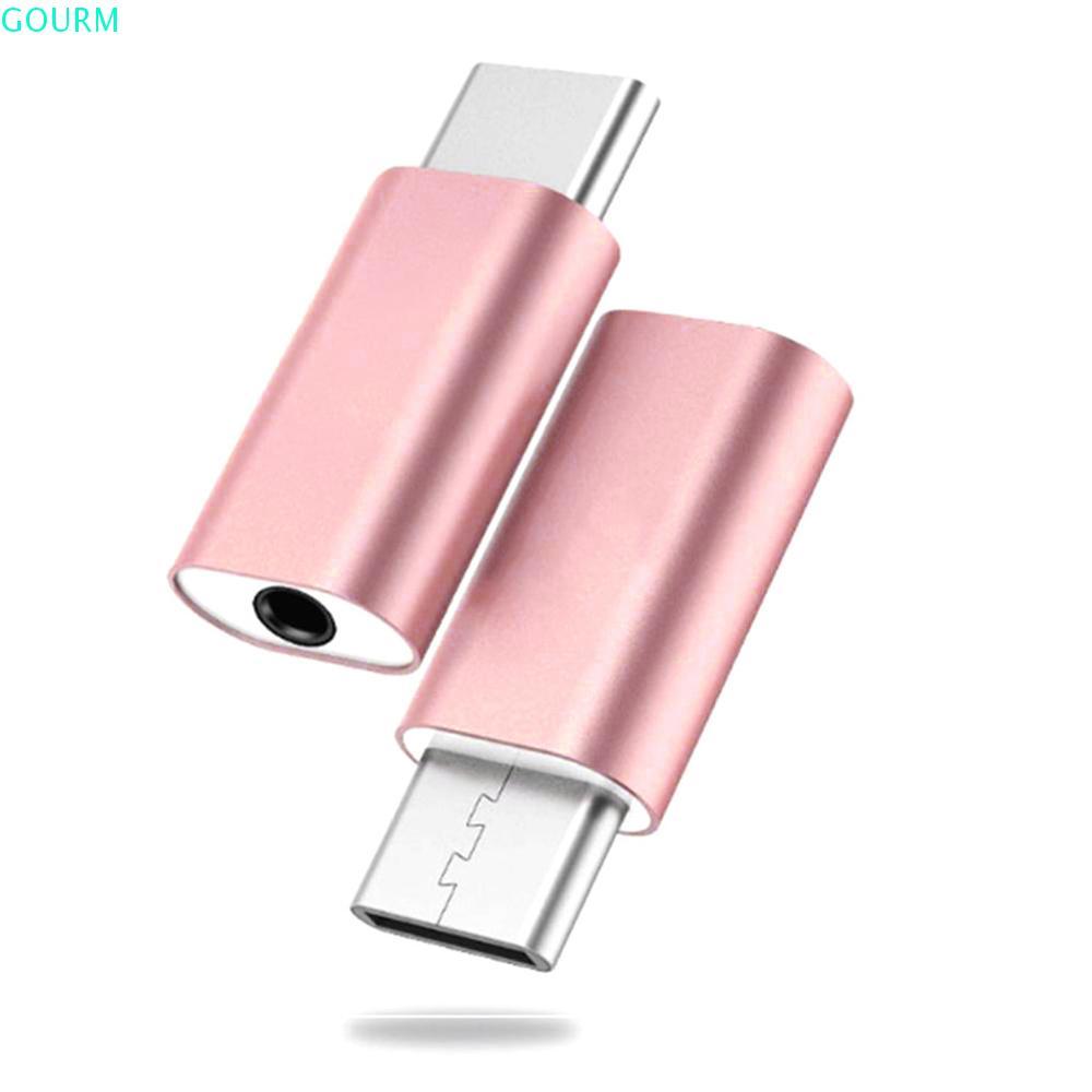 GOURM Type C ตัวเชื่อมต่อหูฟังโลหะสากล USB Type-C ลําโพงหูฟังตัวแปลงเสียง