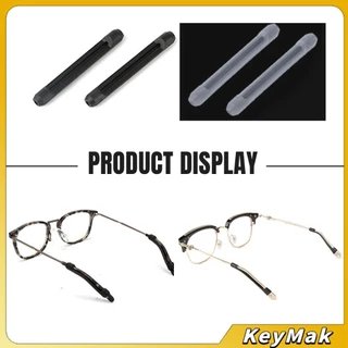KeyMak ซิลิโคนนุ่มป้องกันลื่นซิลิโคนสวมขาแว่น แบบขาตรง กันลื่น 1 คู่ Anti-slip silicone glasses sleeve