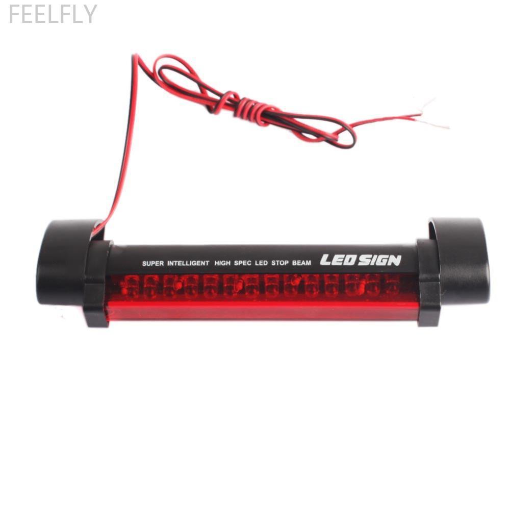 FEELFLY Universal Red 14 LED 3rd Auto Car เบรคไฟท้ายด้านหลัง High Mount Stop โคมไฟ 12V Q5T6