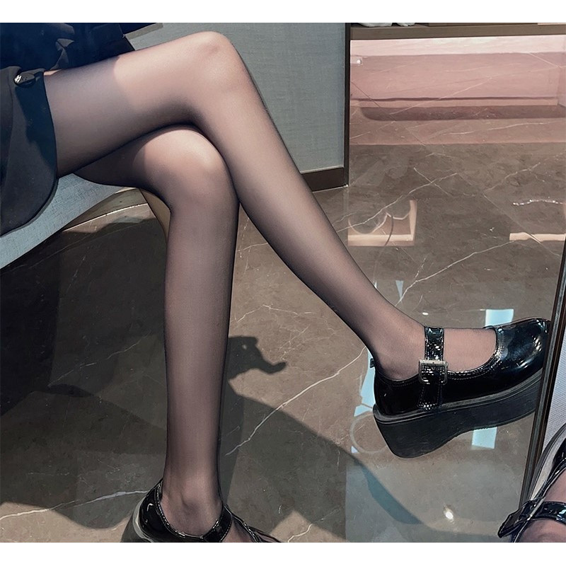 Pantyhose Stocking ชุดชั้นในสตรี Fexible ถุงเท้า Anti-dropping ผ้าไหมโปร่งใส Bodystocking แฟชั่น Multy-match กางเกงด้านล่างสีดําและผิว