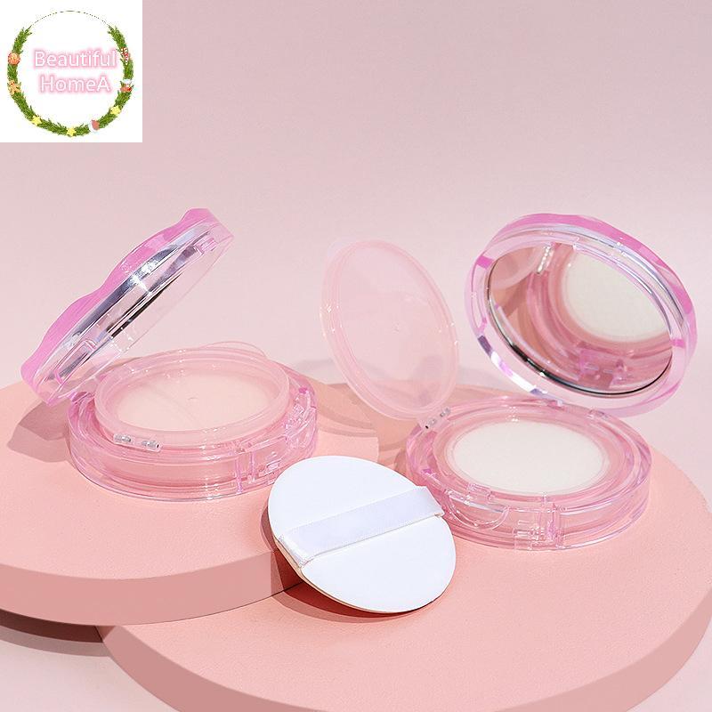 BHome 12g Empty Air Cushion Puff Box เครื่องสําอางแบบพกพาแต่งหน้าคอนเทนเนอร์แป้งฟองน้ํากระจกสําหรับบ