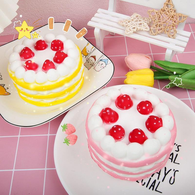 [JBTH] Kawaii เค้กช้า Rising ความเครียดบรรเทาของเล่นบีบสําหรับเด็ก PU Soft Dpression ของเล่นจําลองอาหารเค้กบีบของเล่น [JB]