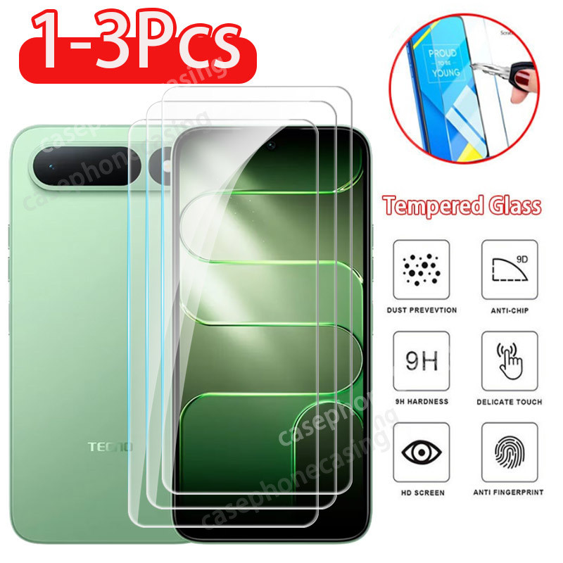 ป้องกันหน้าจอสําหรับ Tecno Spark 50 Spark50 5G 2026 Clear View กระจกนิรภัย HD ฟิล์มป้องกันกระจก 9H ความแข็งกระจกใสทั้งหมดป้องกัน Flim
