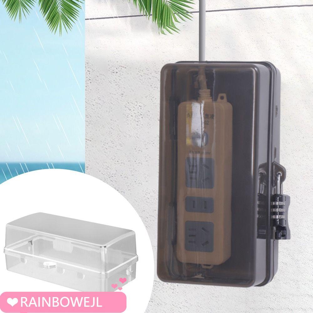 RAINBOWEJL Plug Box, Anti-theft Weatherproof Extension Lead Cover,พลาสติกทนทานกันน้ําป้องกันOutlet Socket Protective Cover Outdoor