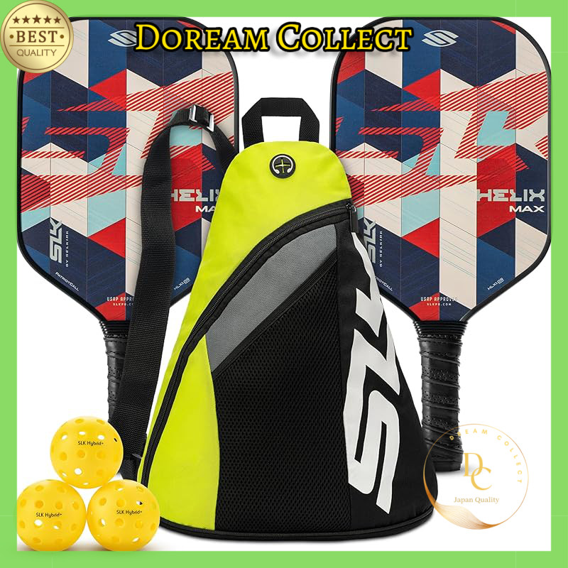 SLK Helix Pro Pickleball Paddle | 2024 Model | Carbon Fiber & Fiberglass Hybrid Face | Thermoformed 