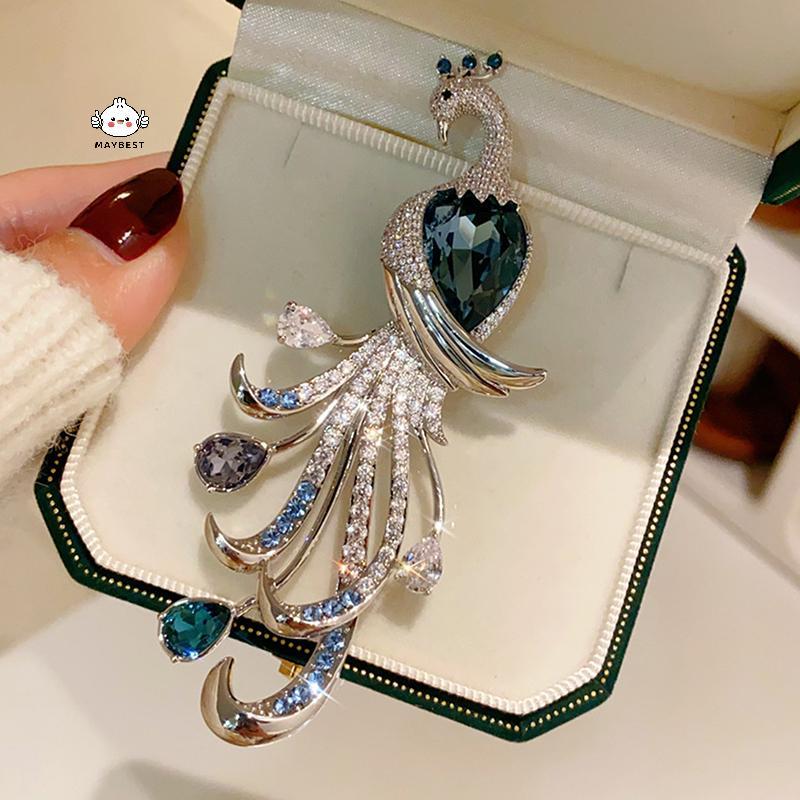 {maybest} เข็มกลัดแฟชั่น Rhinestone Peaco สําหรับผู้หญิง Coat Party เครื่องประดับของขวัญ {TH}