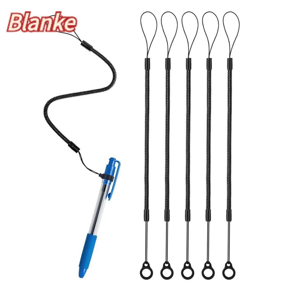 BLANKE เชือกเส้นเล็กปากกา 5 ชิ้น, สายจูงปากกายาว 40 ซม., ที่วางปากกายืดหยุ่นป้องกันการสูญหายระดับมืออาชีพสํานักงาน