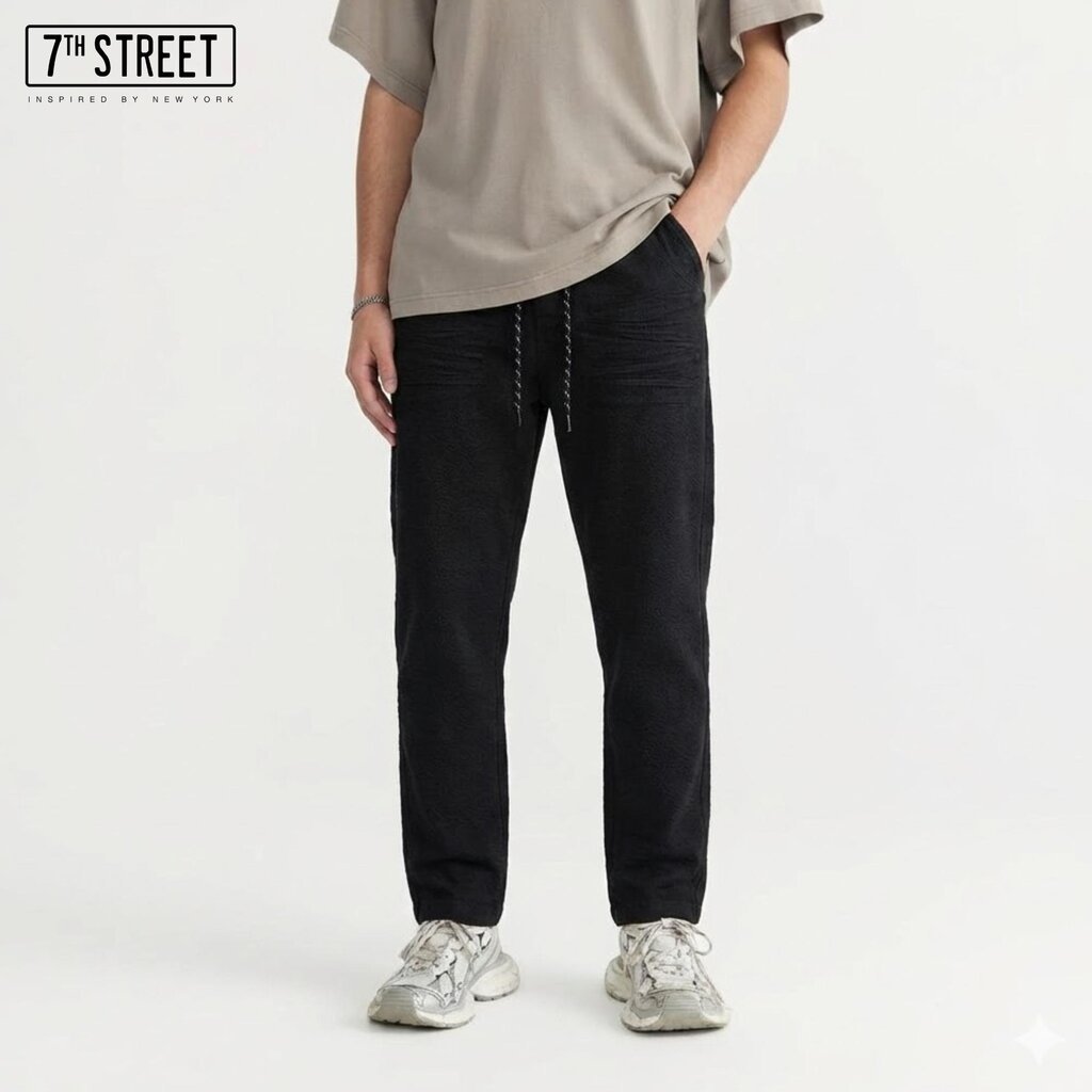 กางเกงขายาว 7ᵗʰ Street ผ้าแคนวาสสแปนเด็กซ์สีดำ สวมใส่สบายได้ทุกสไตล์ รุ่น CVSB