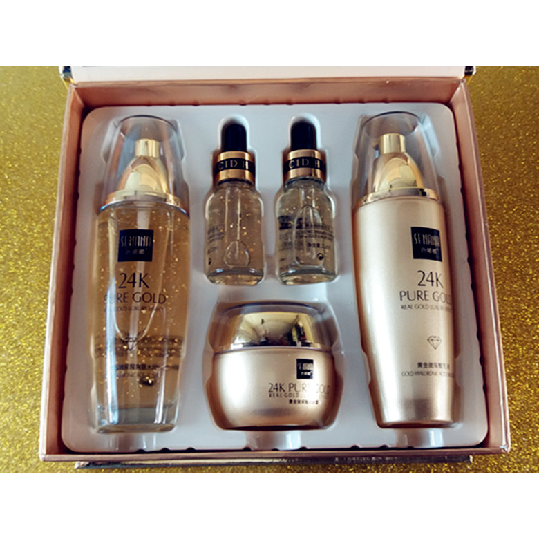Senana Gold Hyaluronic Acid Hydrating Set 24k Gold Moisturizing Gold ฟอยล์ Moisturizing Skin Rejuven