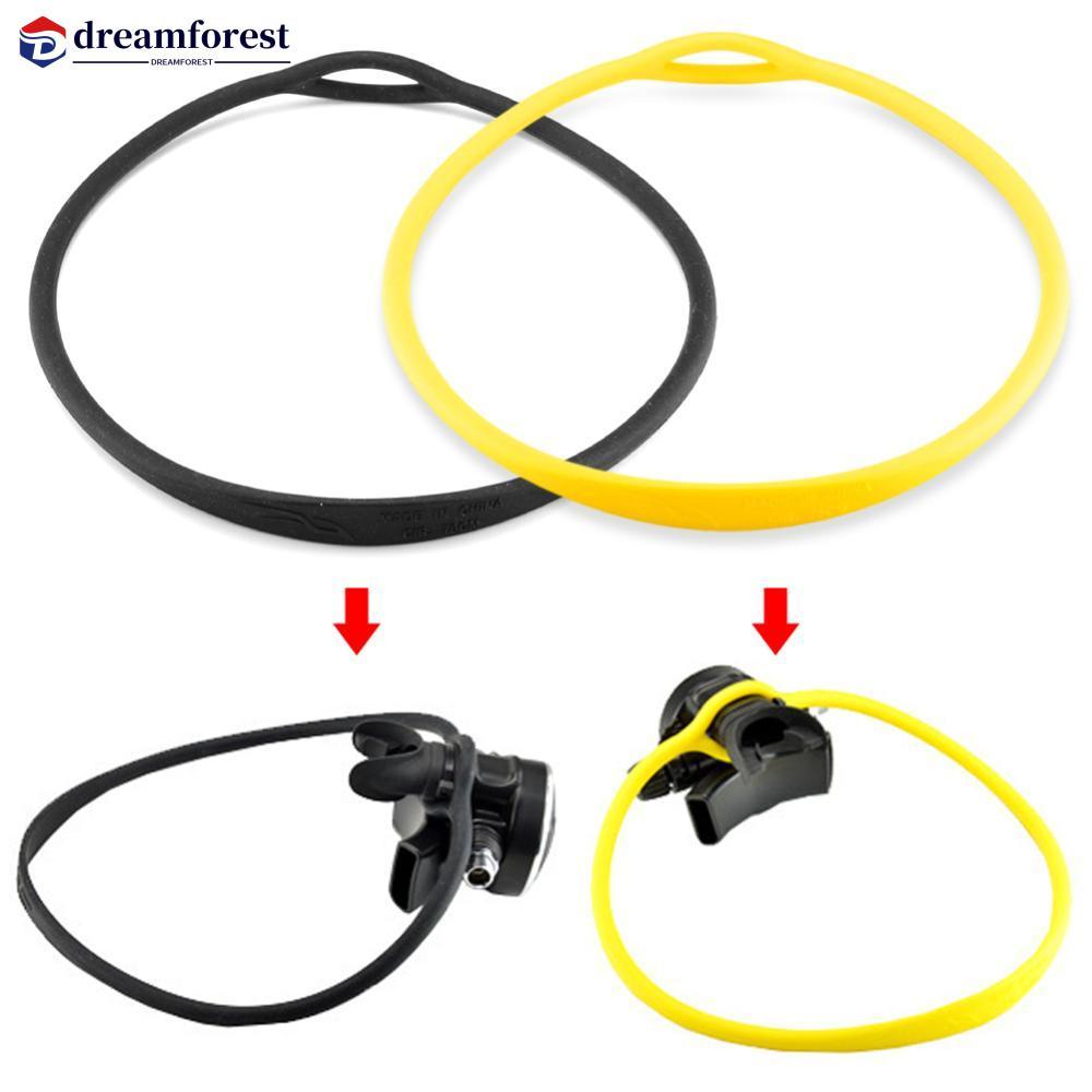 DFS ดําน้ําสร้อยคอซิลิโคน Mouthpiece Regulator สร้อยคอแหวน Octopus ผู้ถือซิลิโคนสําหรับใต้น้ําดําน้ํ