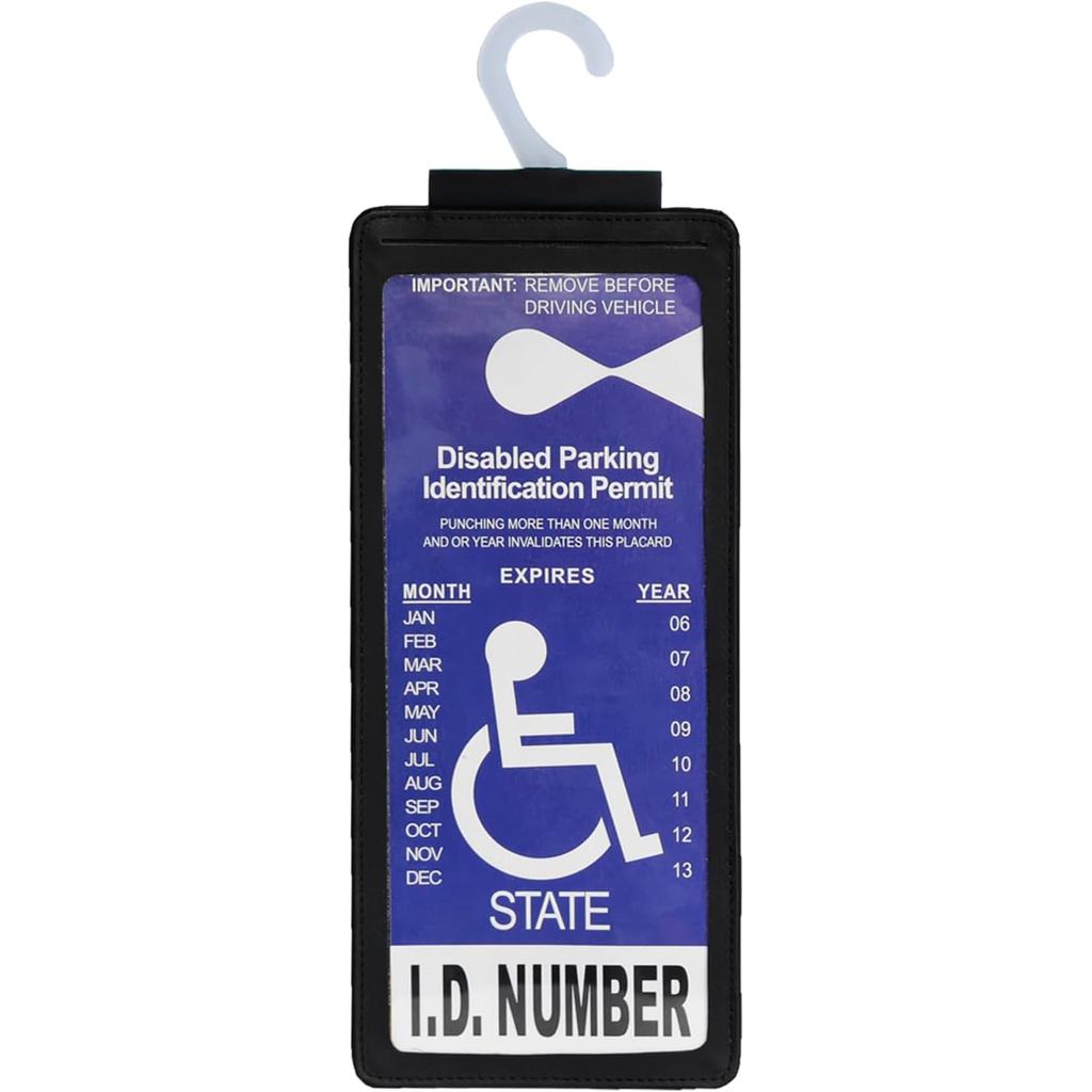 Yuoyar Ultra Transparent Handicap Placard Holder for Auto - Durable Placard Holder for Disporation P