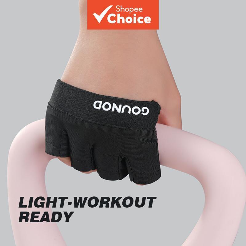 Gounod ถุงมือยิมกันรอยขีดข่วน 2 ชิ้น,Breathableยกน้ําหนักการฝึกอบรมสําหรับผู้ชายผู้หญิง Deadlift Dumbbell Anti Uv กลางแจ้ง
