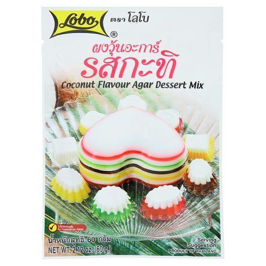 [สินค้าส่งด่วน] โลโบผงวุ้น กะทิ 60 กรัม LOBO COCONUT AGAR DESSERT MIX 60 G.