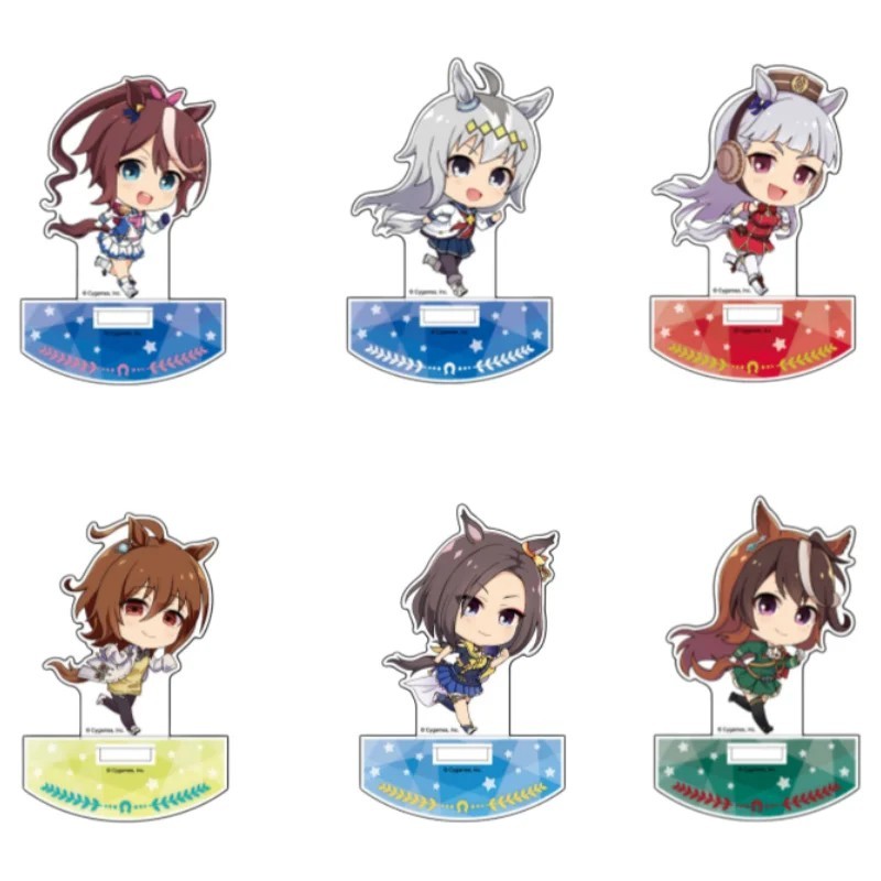 Standee อะนิเมะ Pretty Derby Mica รุ่นโต๊ะศึกษาตกแต่ง Seiun Sky Oguri หมวก Haru Urara 10 ซม.อะนิเมะพ