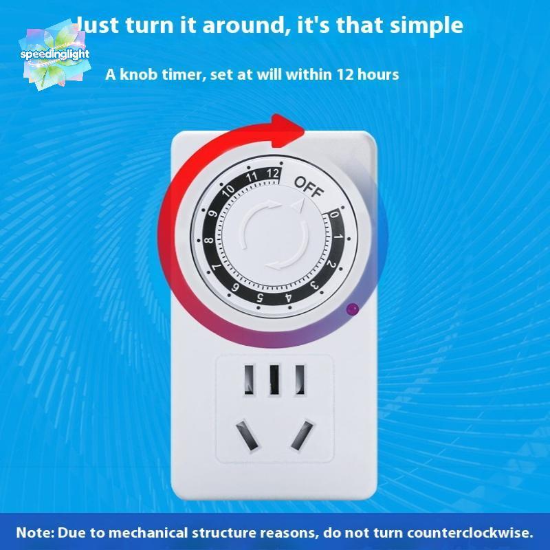 SPGH Universal Mechanical Timer Switch Outlet 12/24 ชั่วโมง Cyclic Loop Plug สําหรับห้องครัวร้อน