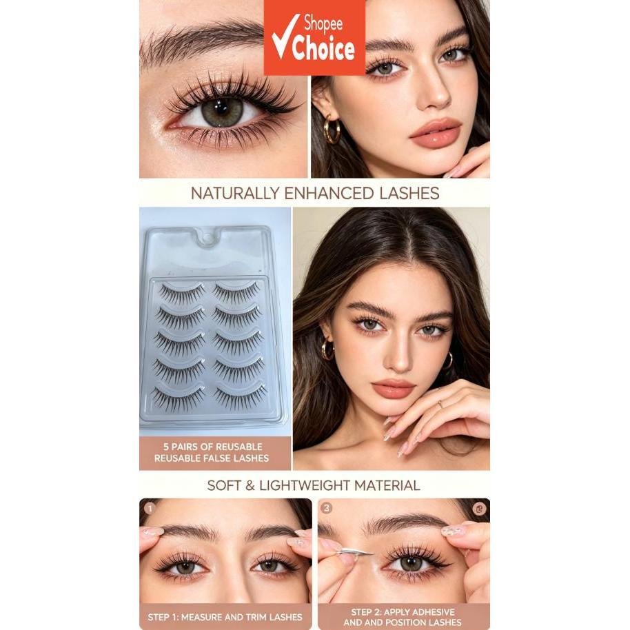 วิสปี้ ขนตาปลอมธรรมชาติ, สายโปร่งใสบางอ่อน, สวมใส่สบายและไม่สามารถจ่ายได้