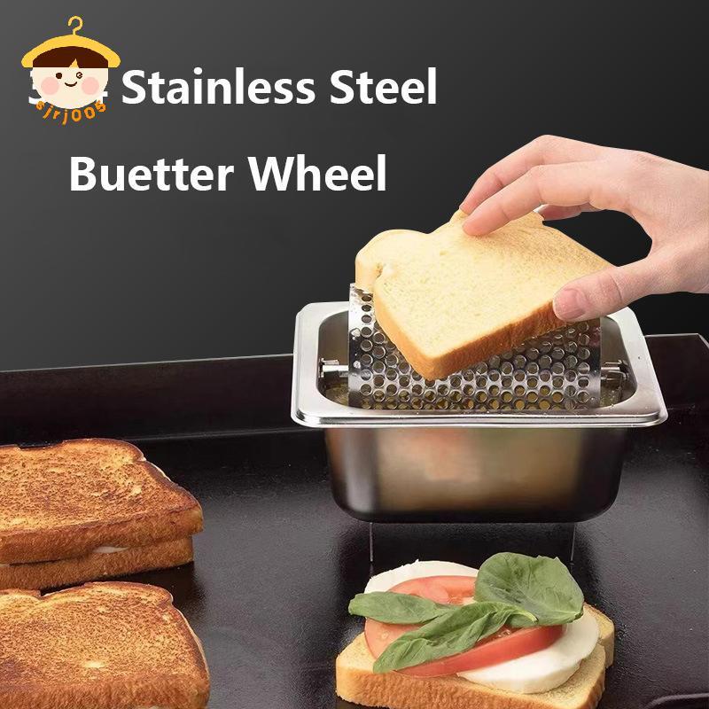 〔8C05〕 ล้อเนยสําหรับกระจายสม่ําเสมอสแตนเลส Melted Dispenser Roller อุปกรณ์ครัว Burger เครื่องมือเบเก