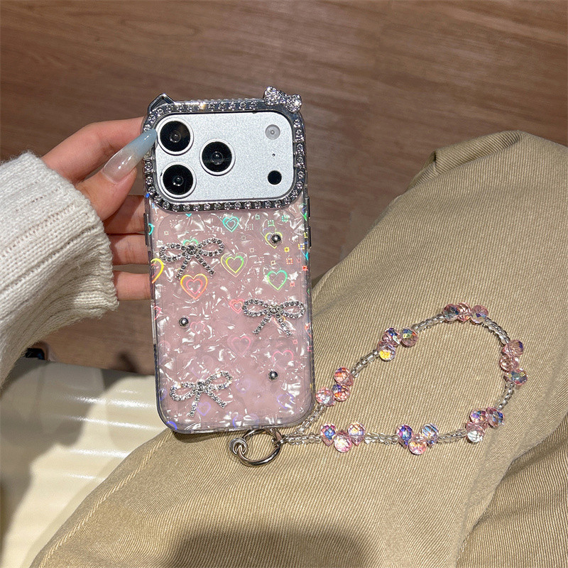 DIY ประกายเพชรสร้อยข้อมือกุทัณฑ์เคสโทรศัพท์เข้ากันได้สําหร รูปที่ 3
