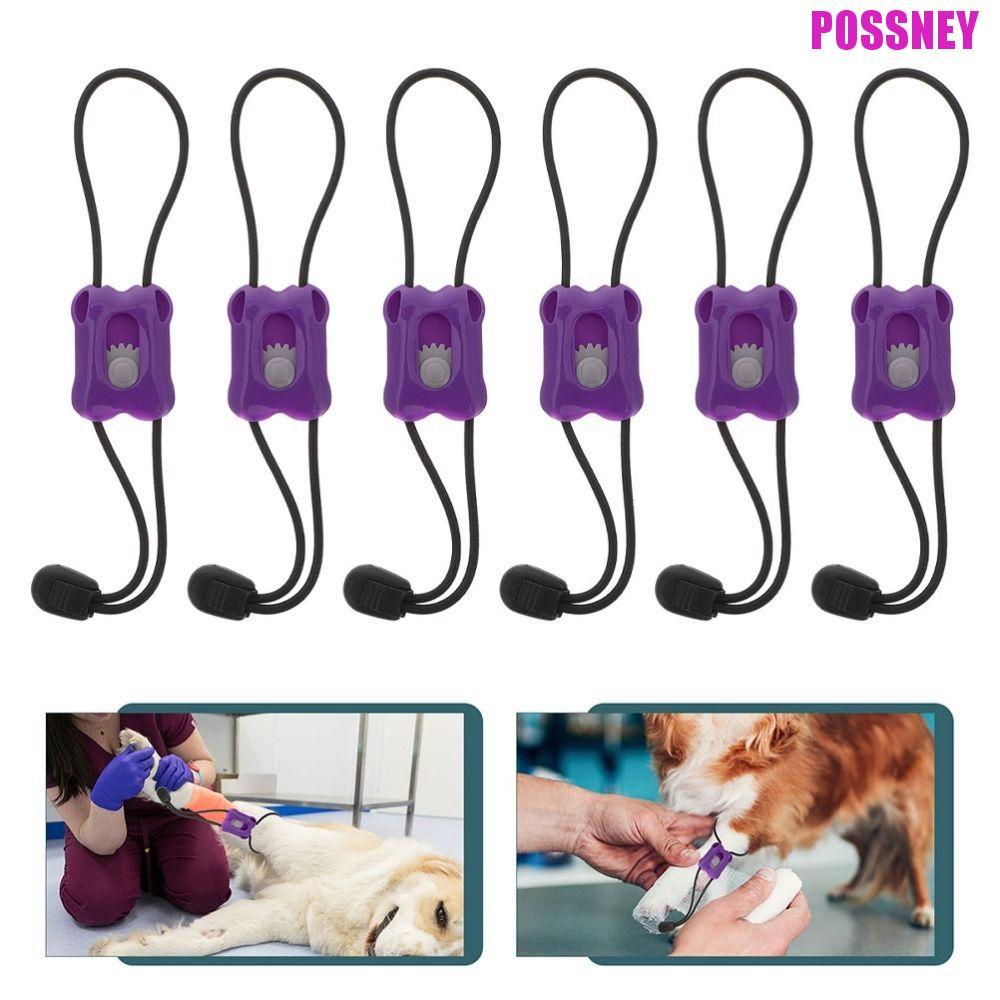 POSSNEY Animal Tourniquet แบบพกพาสําหรับสุนัขแมวยืดหยุ่นปรับพลาสติกฉุกเฉิน Tourniquet