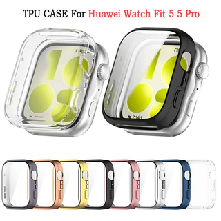 TPU CASE สําหรับ Huawei Watch Fit 5 5 Pro Smart Wacth ชุบกันชนอุปกรณ์เสริมเกราะป้องกัน
